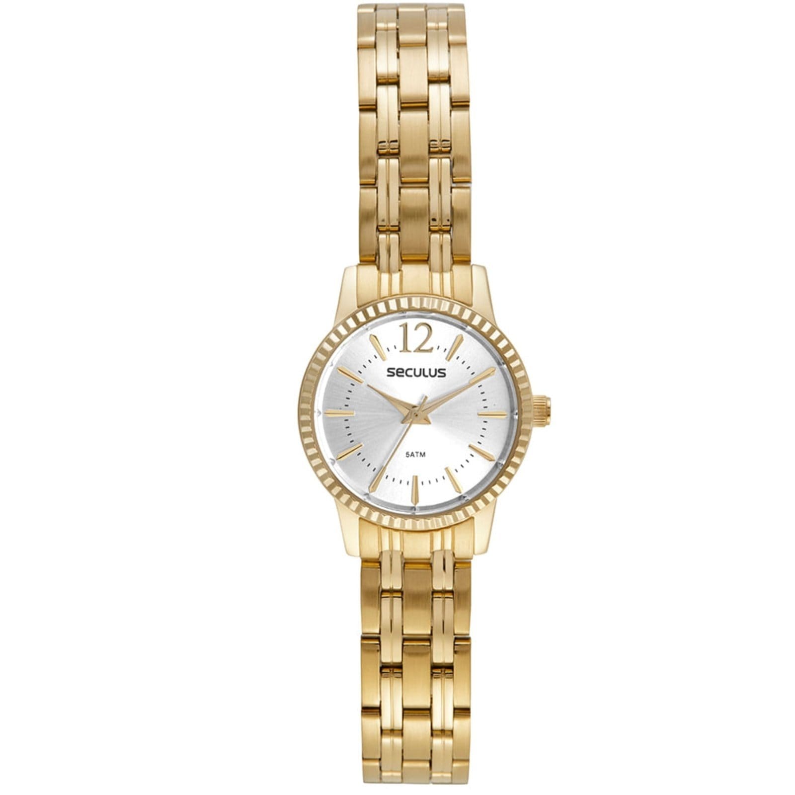 Vista principal Relógio Seculus Feminino Analógico Cristais Aço Seculus dourado