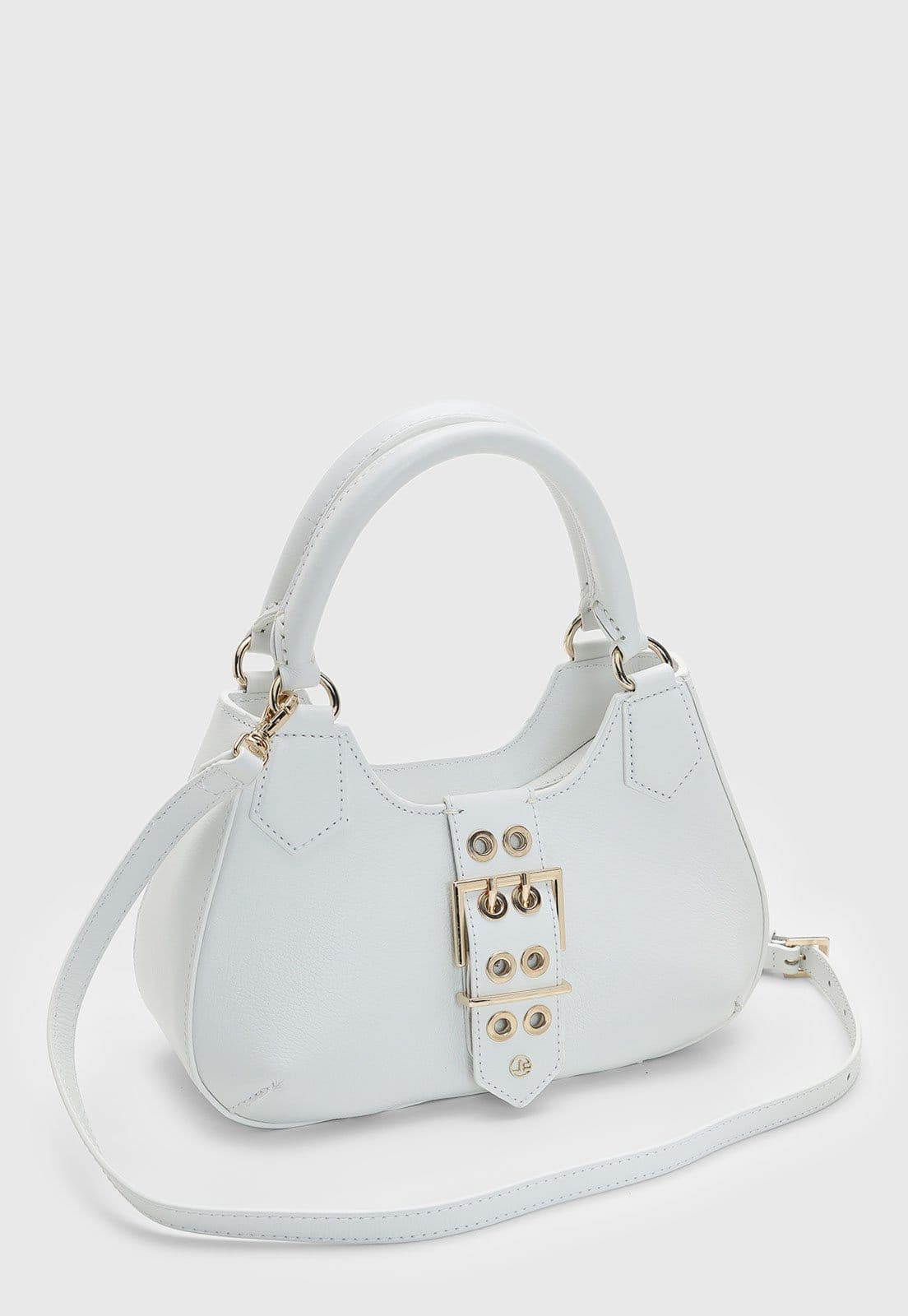 Bolsa Feminina Jorge Bischoff Detalhe Metálico Branca - 2