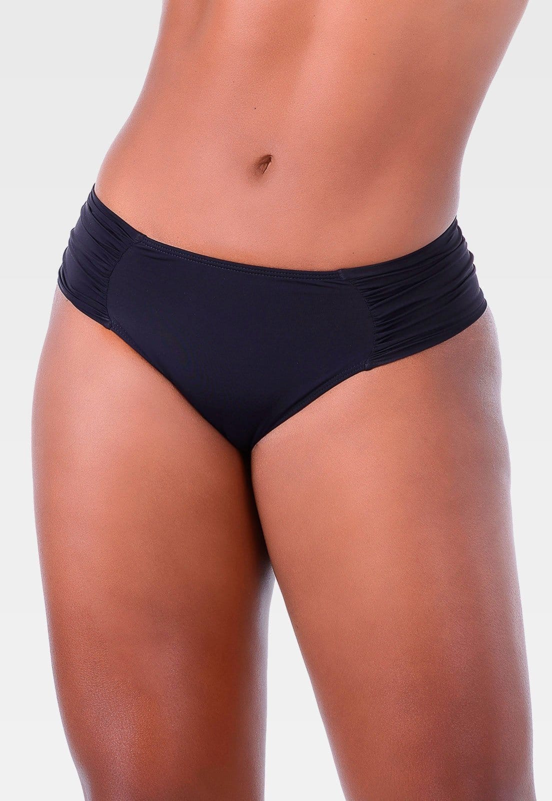 Calcinha Summer Soul Lateral Franzida Cintura Baixa Preta