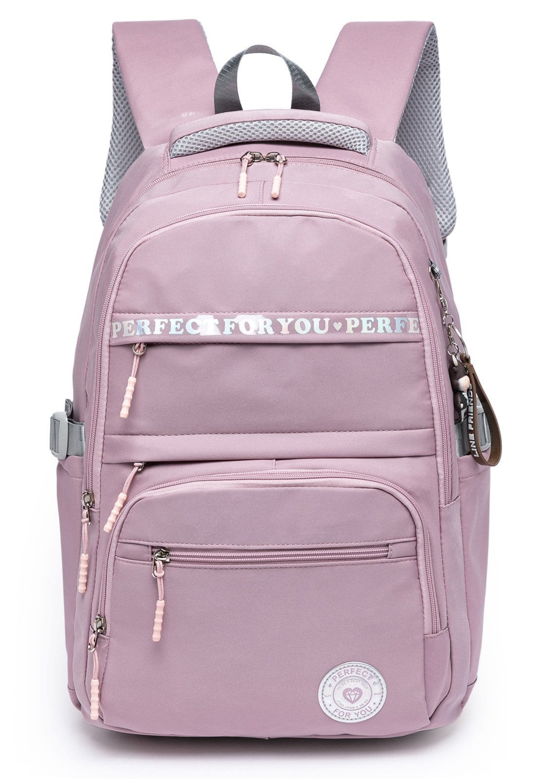 Vista principal Mochila Reforçada Feminina Perfect For You Faculdade Ampla Escolar Perfect For You rosa