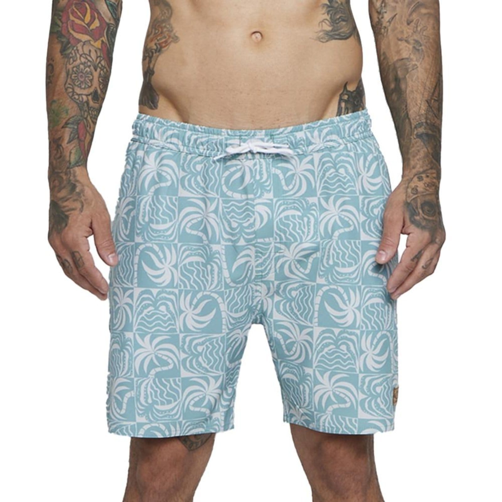 Bermuda RVCA Exotica Elastic 18" SM25 Masculina Multi Cores"