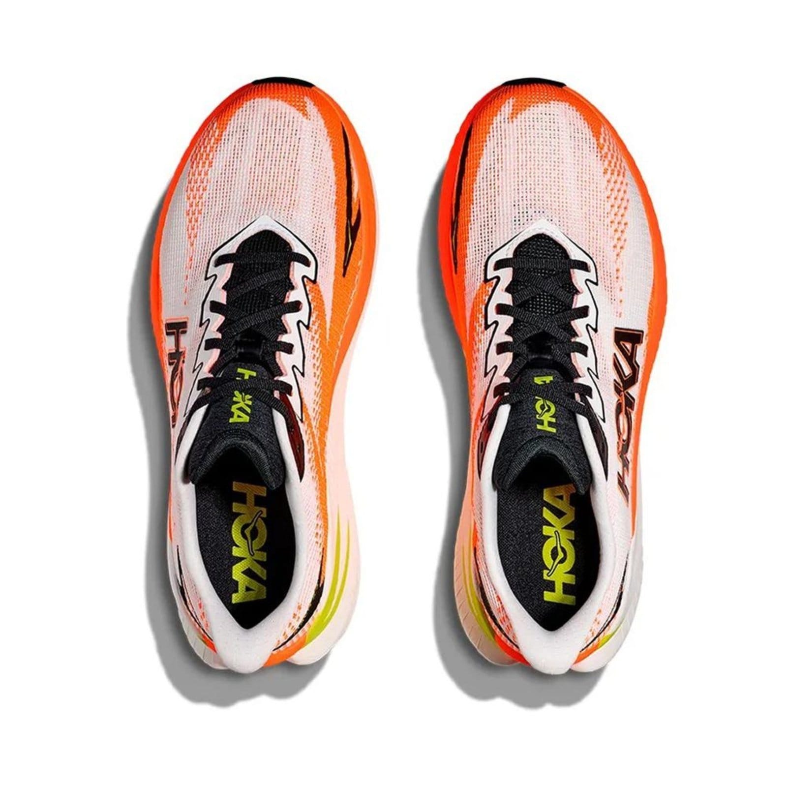 Vista 2 Tênis Hoka Mach X 3 Neon Tangerine HOKA laranja white