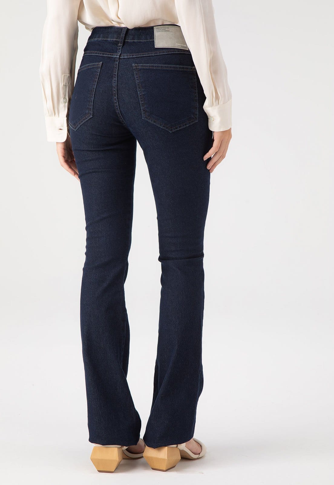 Vista 2 Calça Jeans Forum Bootcut Lisa Azul-Marinho Forum azul marinho