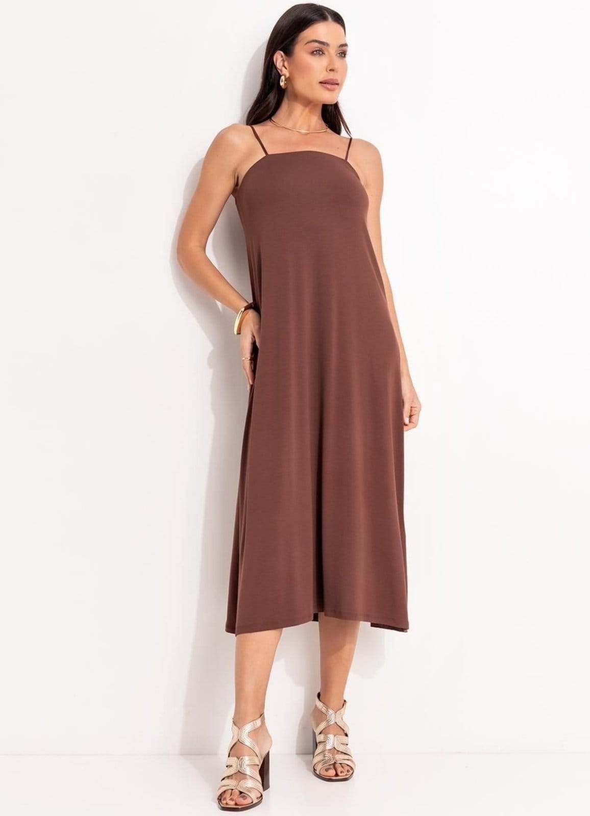 Vestido Em Malha De Viscose Quintess