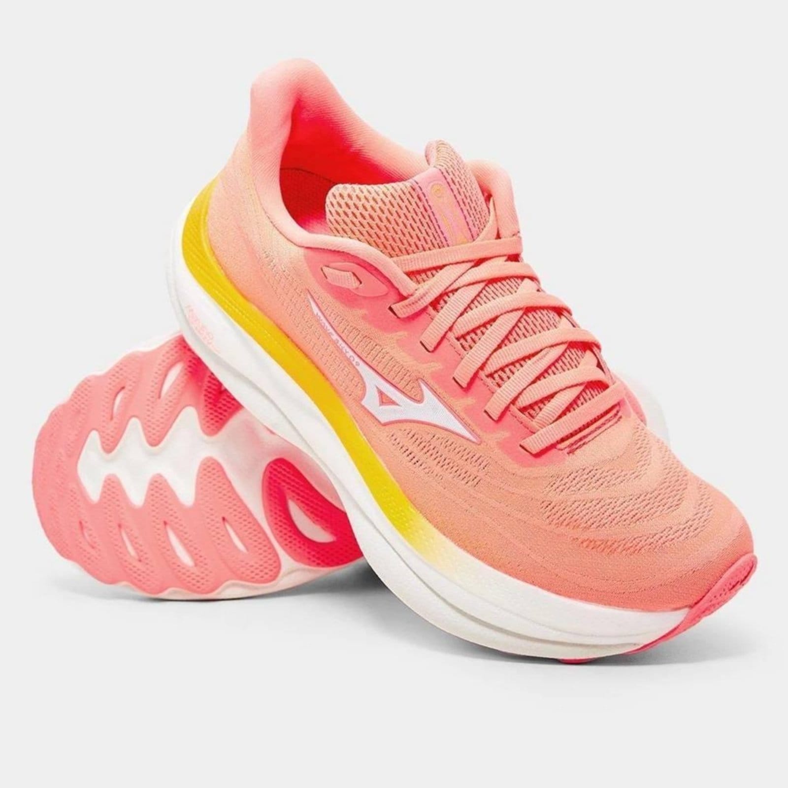 Vista 2 Tênis Feminino Mizuno Wave Sky 9 Running J1GD250225 Mizuno coral