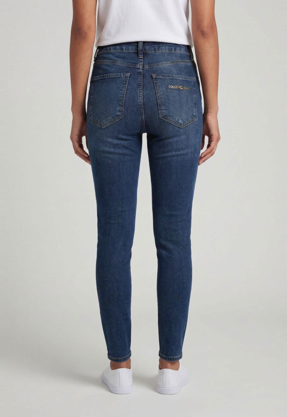Vista 2 Calça Feminina Colcci Jeans Cintura Média Colcci Jeans azul