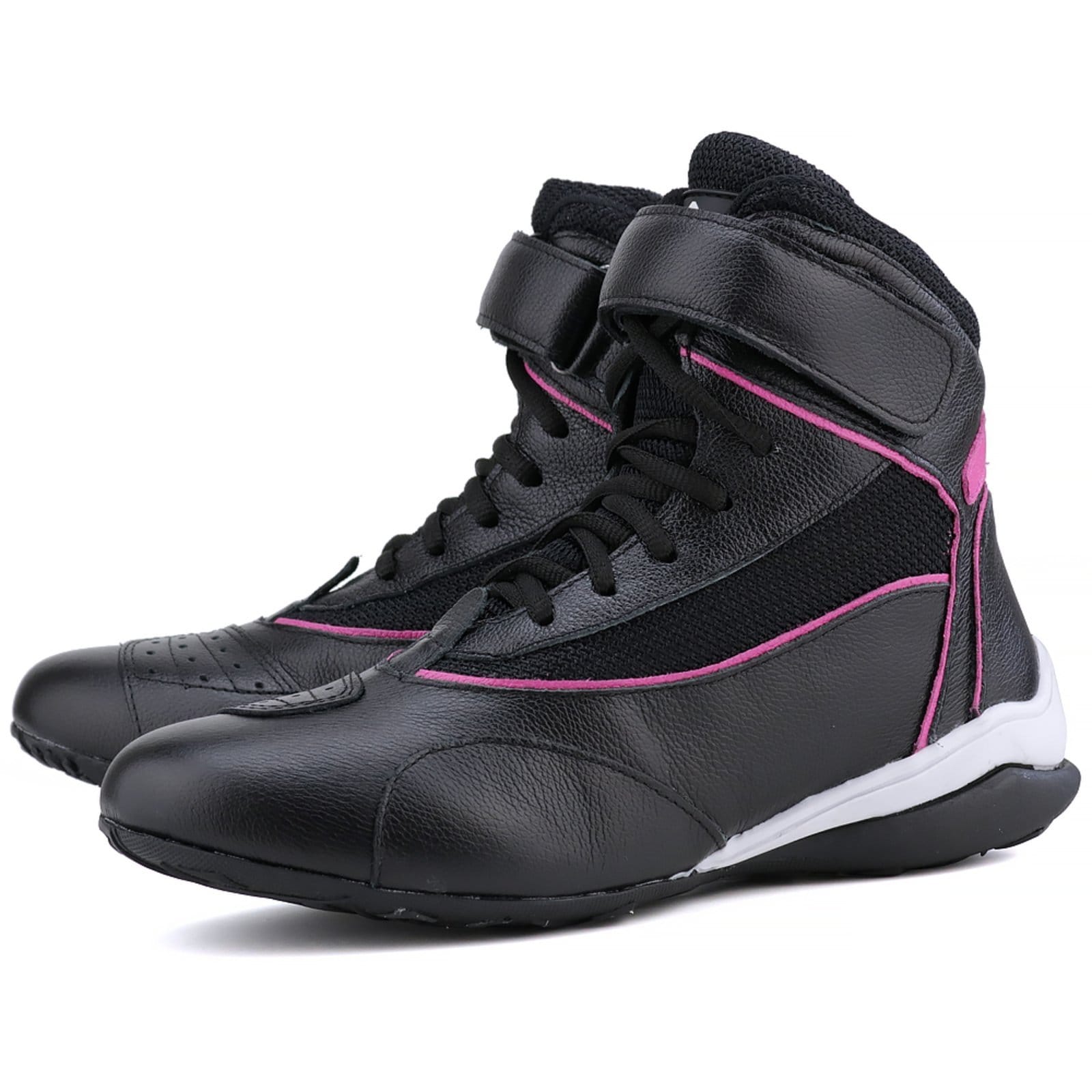 Vista 2 Bota Feminina De Treino Mr. Gutt Fitness Academia Couro Rosa Mr. Gutt preto/rosa rosa