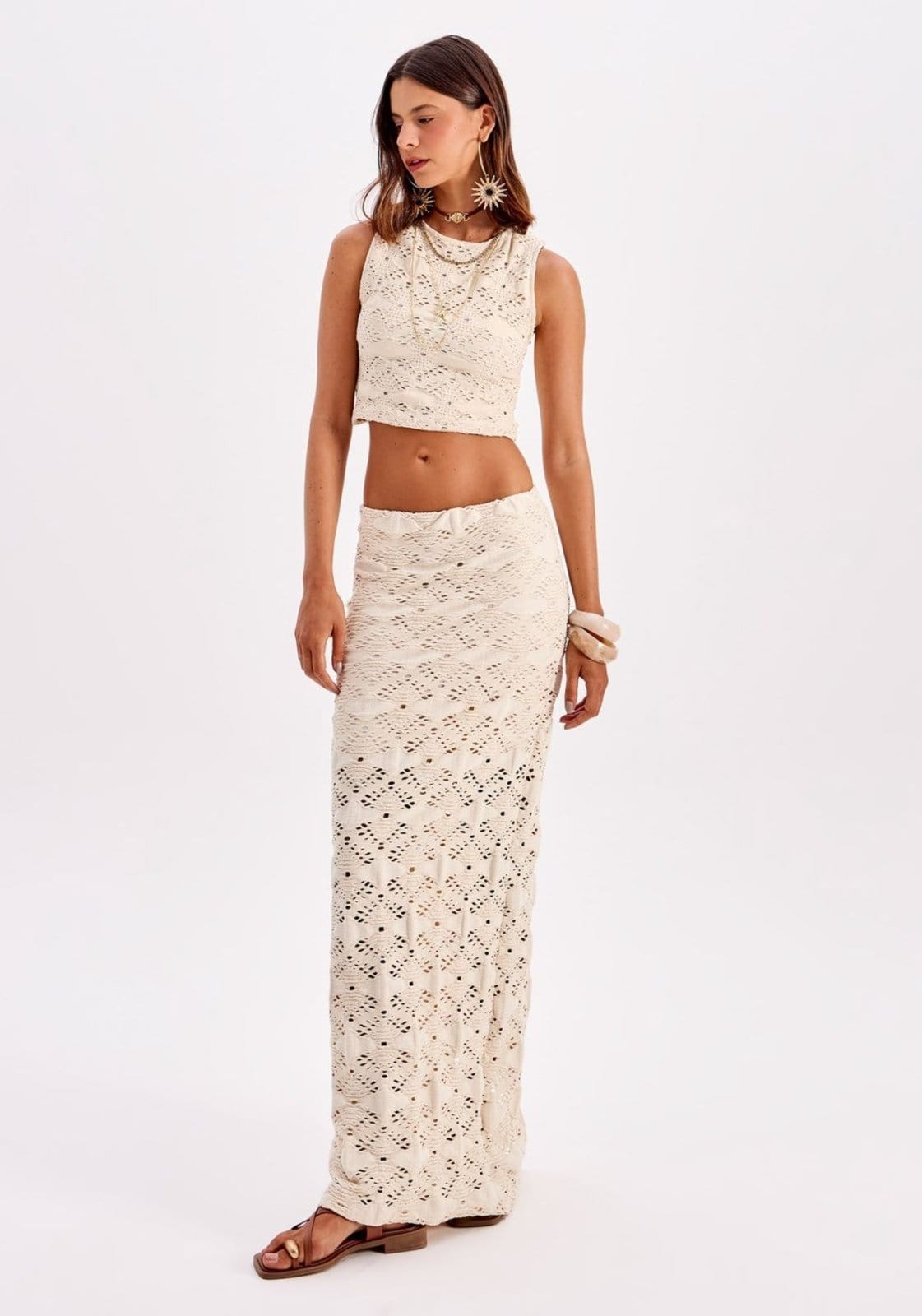 Saia Super Midi Com Fenda