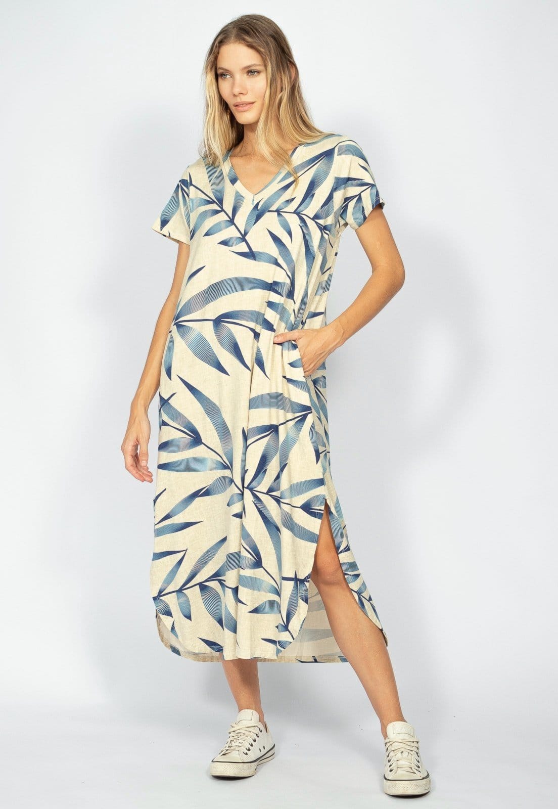 Vestido Midi Amazonia Vital Malha com Bolso Bambu l