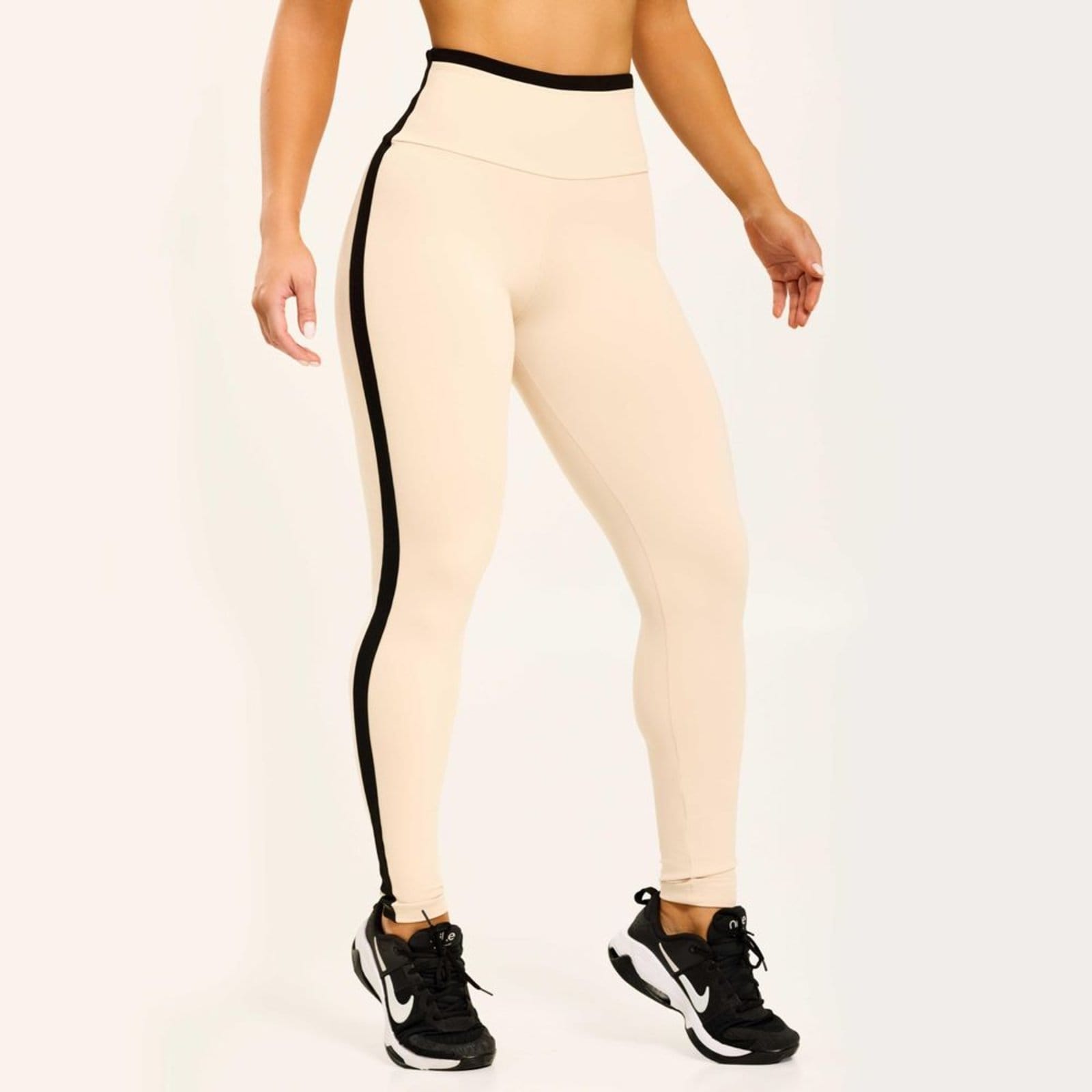 Vista principal Legging Cosmo Soft Beige Poliamida Donna Carioca off-white beige