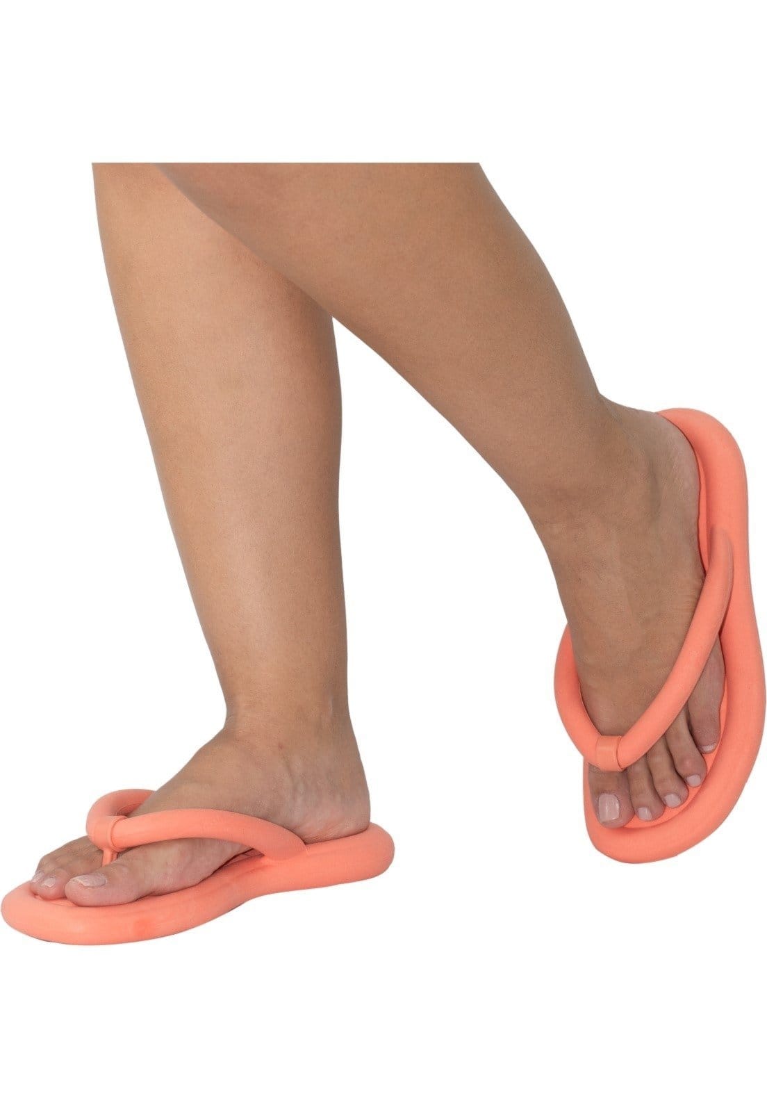 Vista 2 Chinelo Nuvem Lumiss Confortável Slide Macio Leve Salmão LUMISS laranja