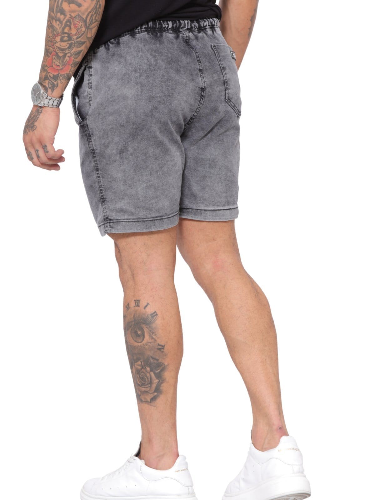 Vista 2 Short Bermuda Masculino Jeans Light com Elástico na Cintura com Elastano JEANS LIGHT grafite