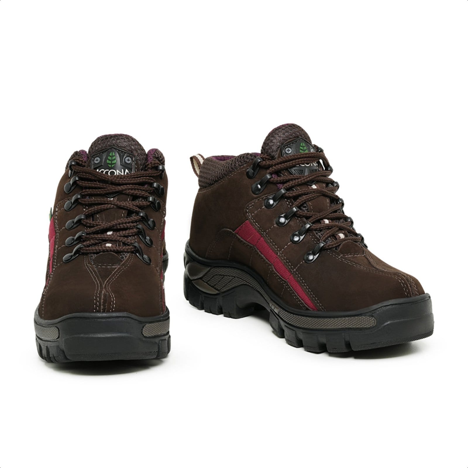 Vista 2 Coturno Adventure Feminino Aconna em Couro 9000M Accona marrom