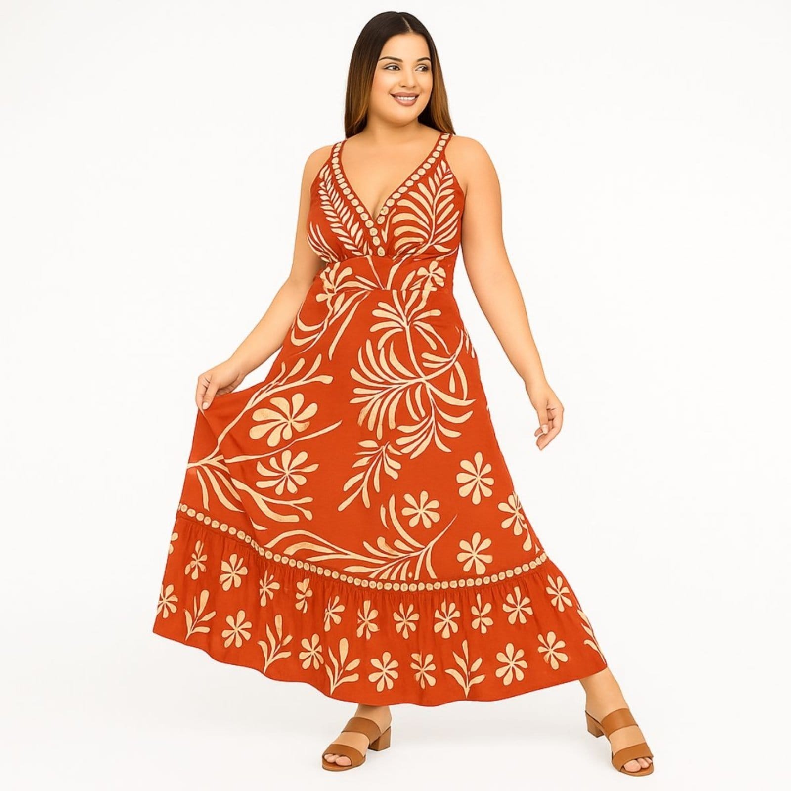 Vestido Indiano FMF Boho Chic Estampado