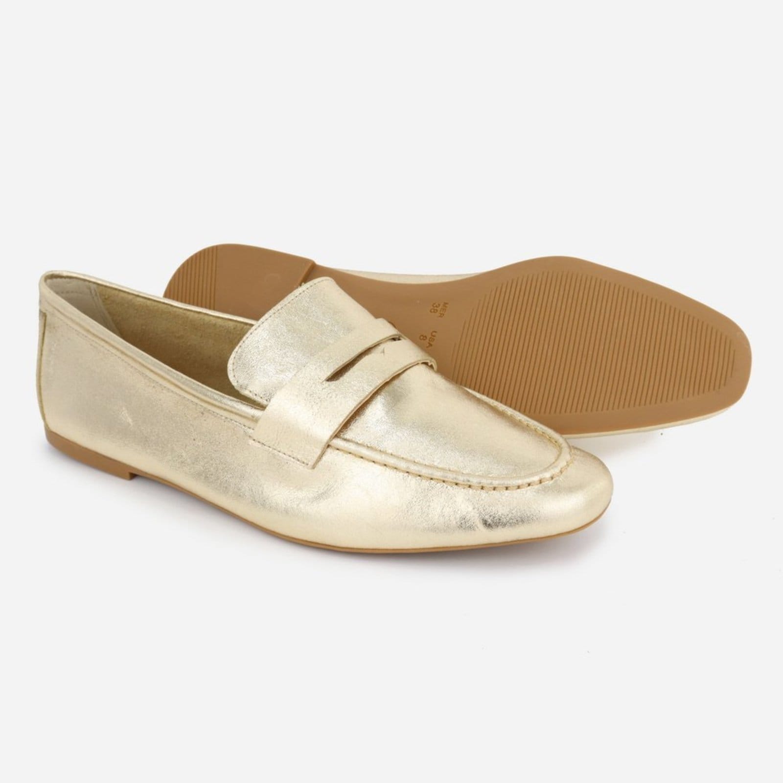 Vista 2 Loafer Couro Maria Paula Feminino Casual MARIA PAULA prata velho