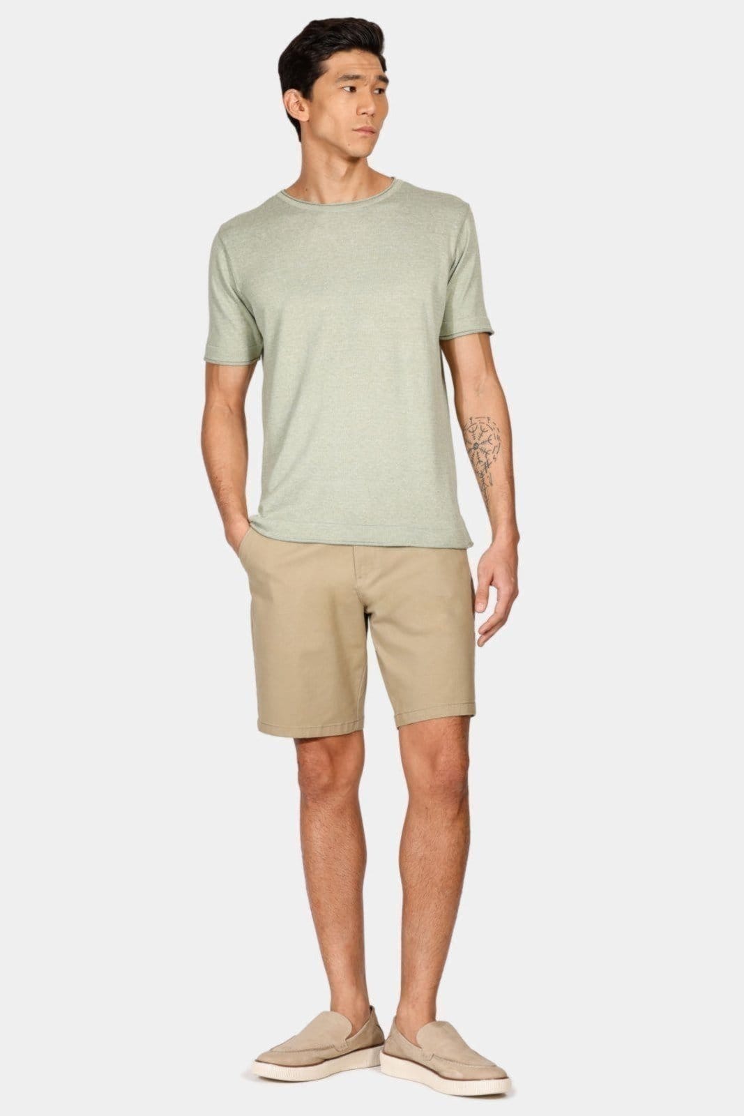 Tricot Aramis Manga Curta New Blend Claro - 2