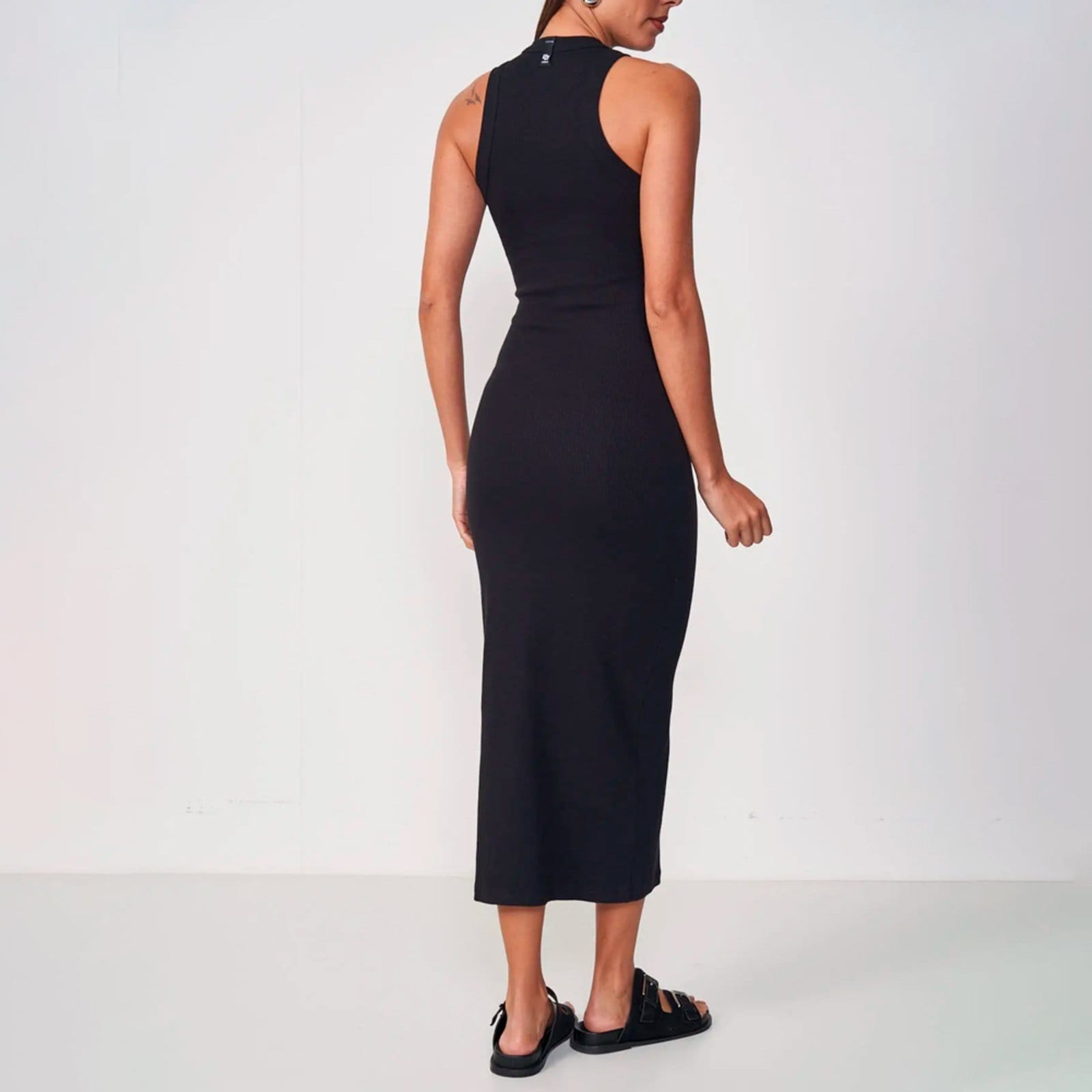 Vista 2 Vestido Super Mid Colcci Canelada In25 Feminino Colcci preto