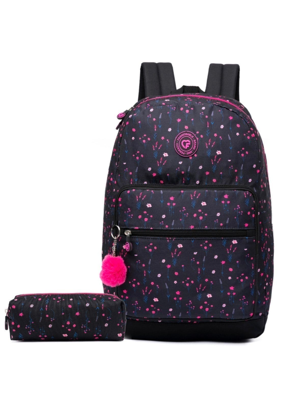 Mochila Escolar Feminina Estojo Reforçada Juvenil