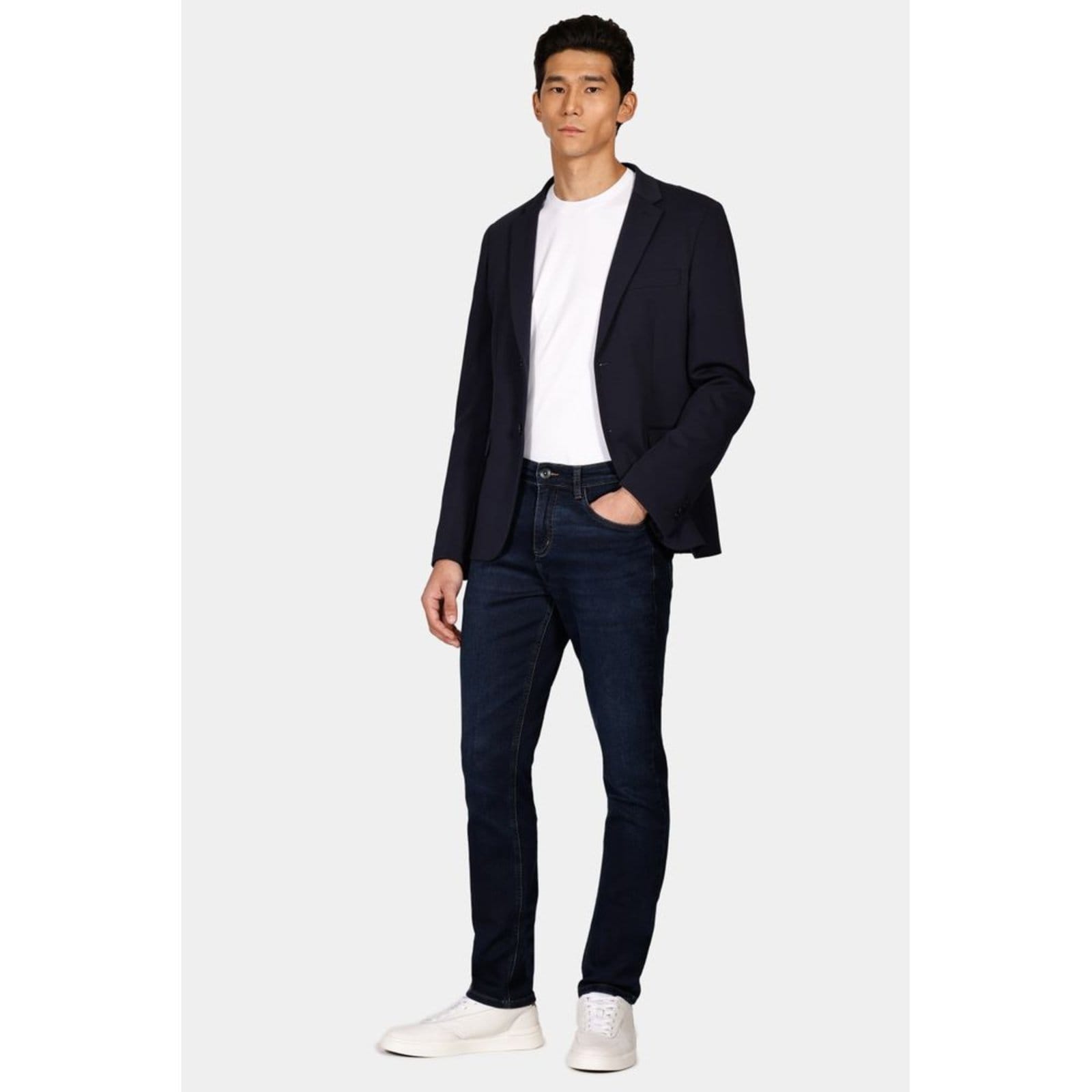 Vista 2 Calça Aramis Jeans Slim Especial Moletom Azul Escuro Aramis incolor azul