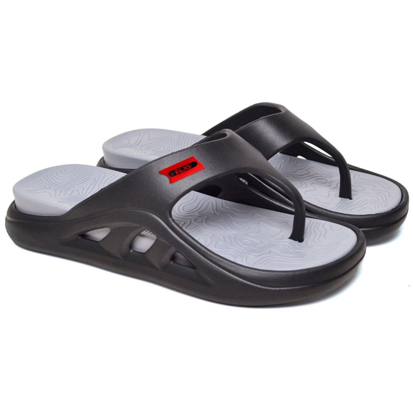 Vista 2 Chinelo Dedo Nuvem Masculino em EVA Expandido com Design Anatômico e Estrutura Ventilada Relaxado preto