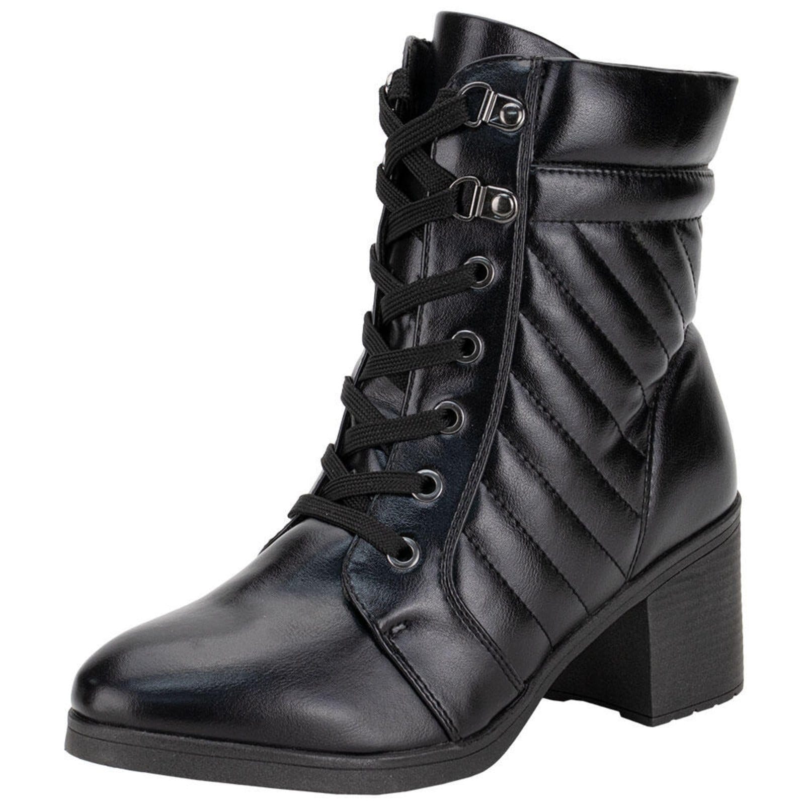 Vista principal Bota Feminina Coturno Mooncity 73202 0743202 Mooncity preto