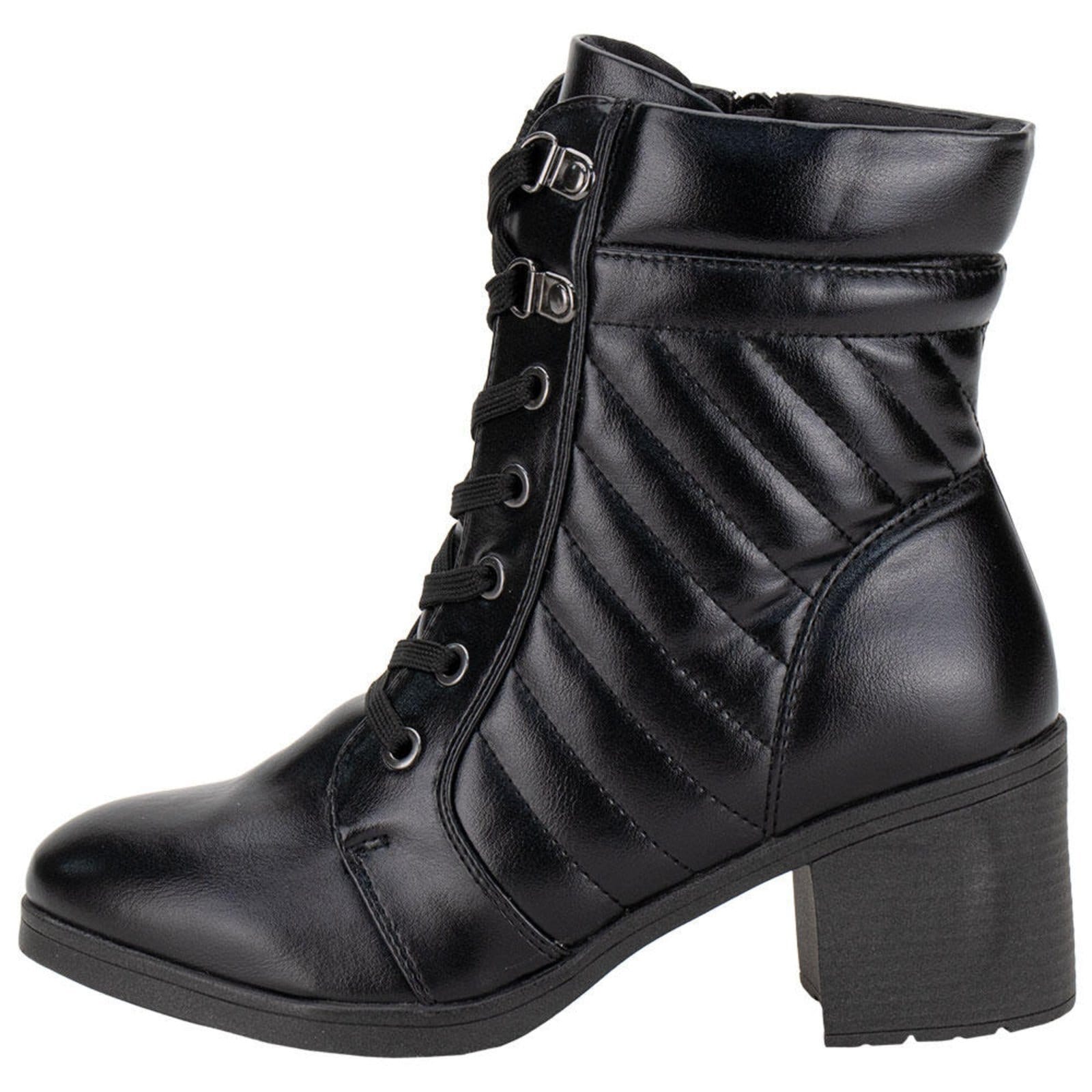Vista 2 Bota Feminina Coturno Mooncity 73202 0743202 Mooncity preto