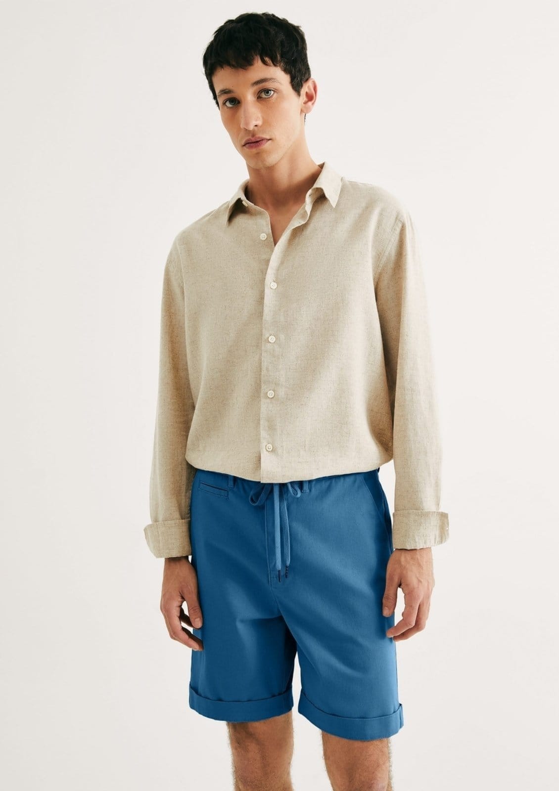 Bermuda Básica Masculina Em Sarja - 2