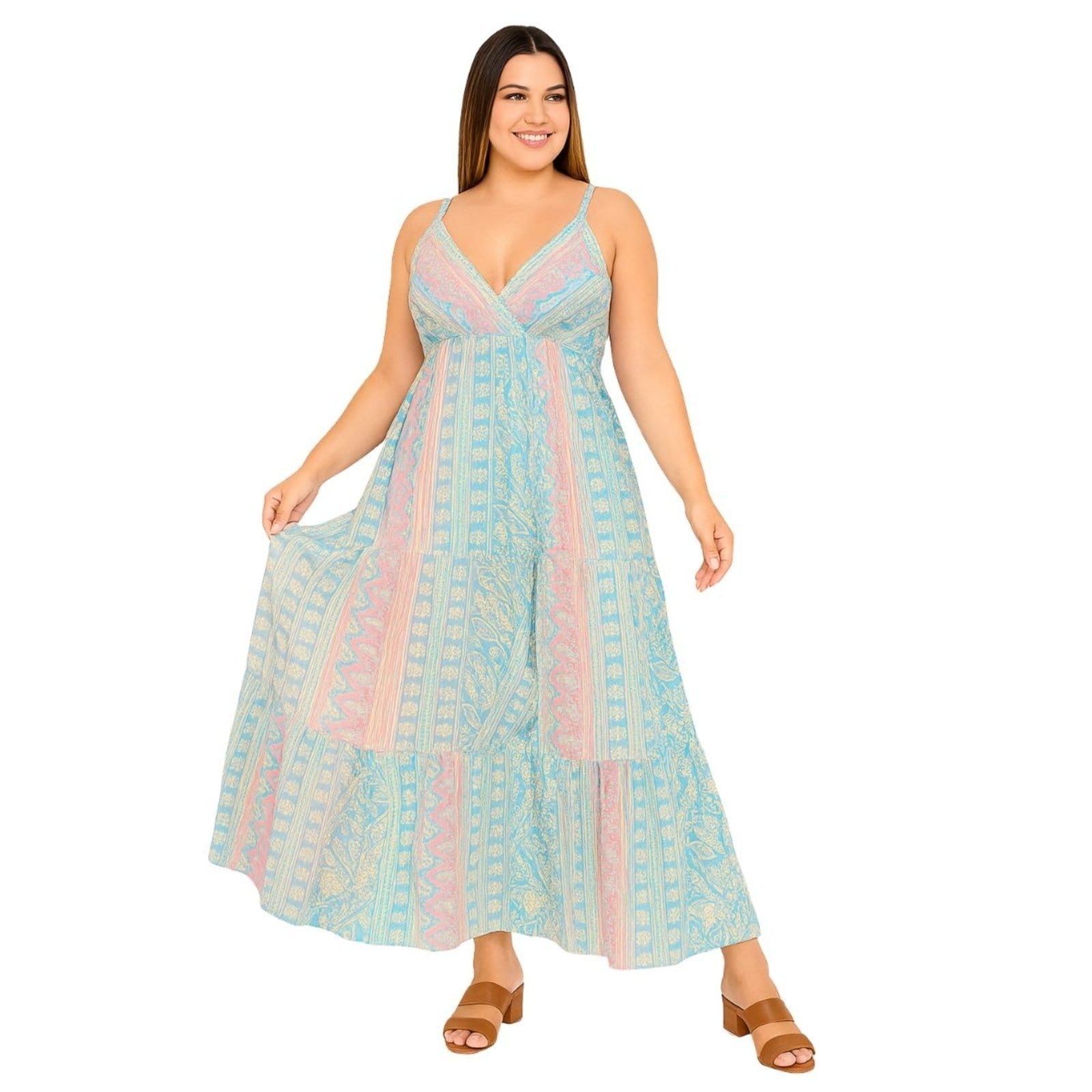 Vestido Longo Indiano FMF Estilo Boho