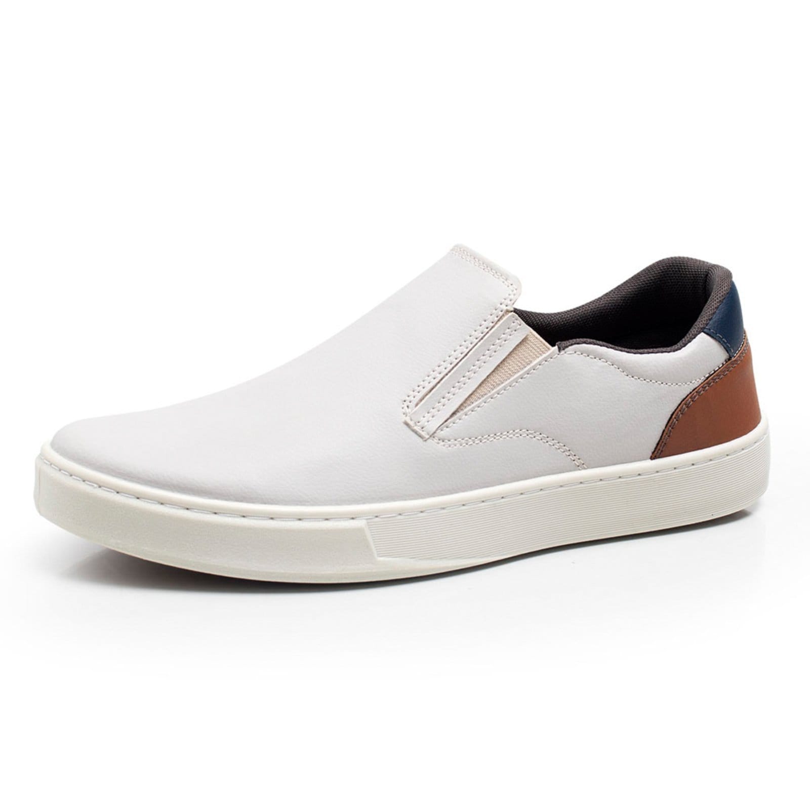 Vista 2 Tênis Masculino Bredeni Iate Slip On Sapatênis Casual Confortável Macio Leve Estiloso Trabalho BREDENI cinza