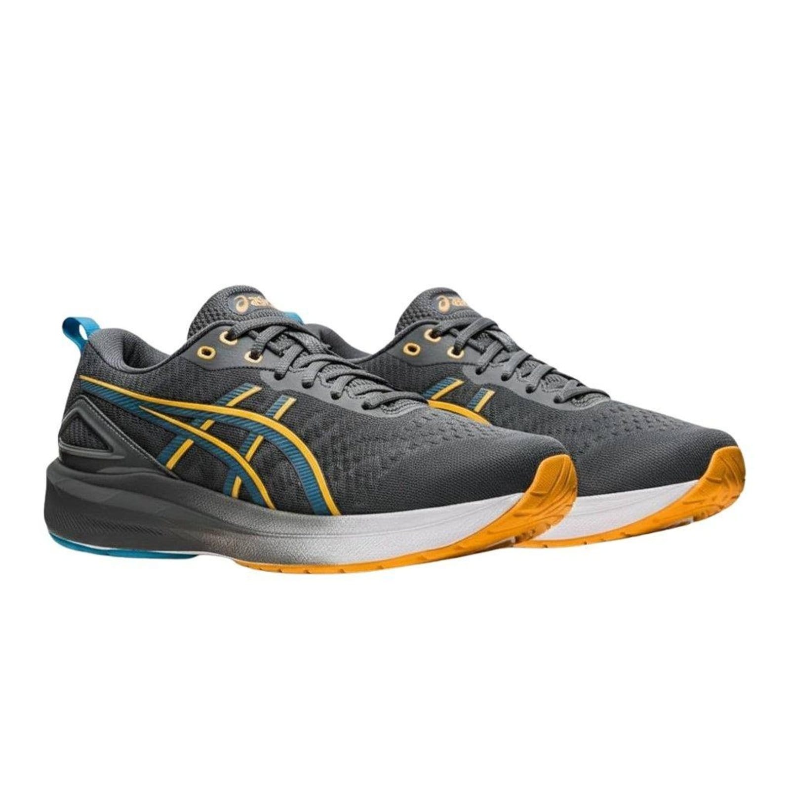 Vista 2 Tênis Asics Gel Shogun 8 Masculino Cinza Escuro ASICS azul
