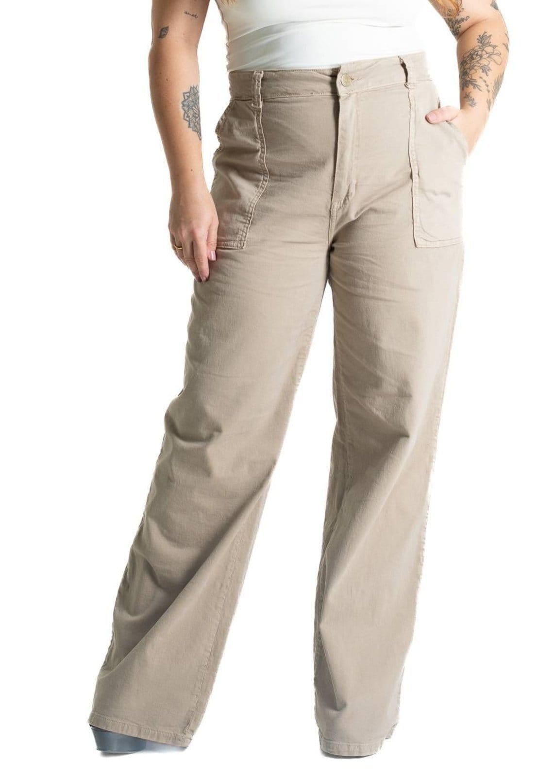 Calça Sarja Sawary Plus Size Wide Leg - 281486