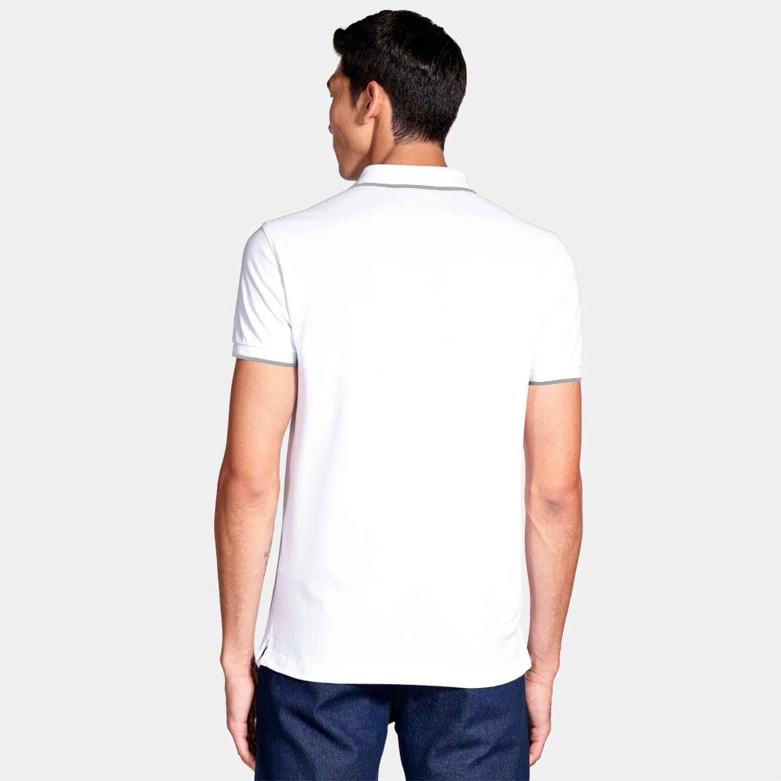 Vista 2 Camisa Polo Aramis Classic Friso Ve26 Masculino Aramis branco