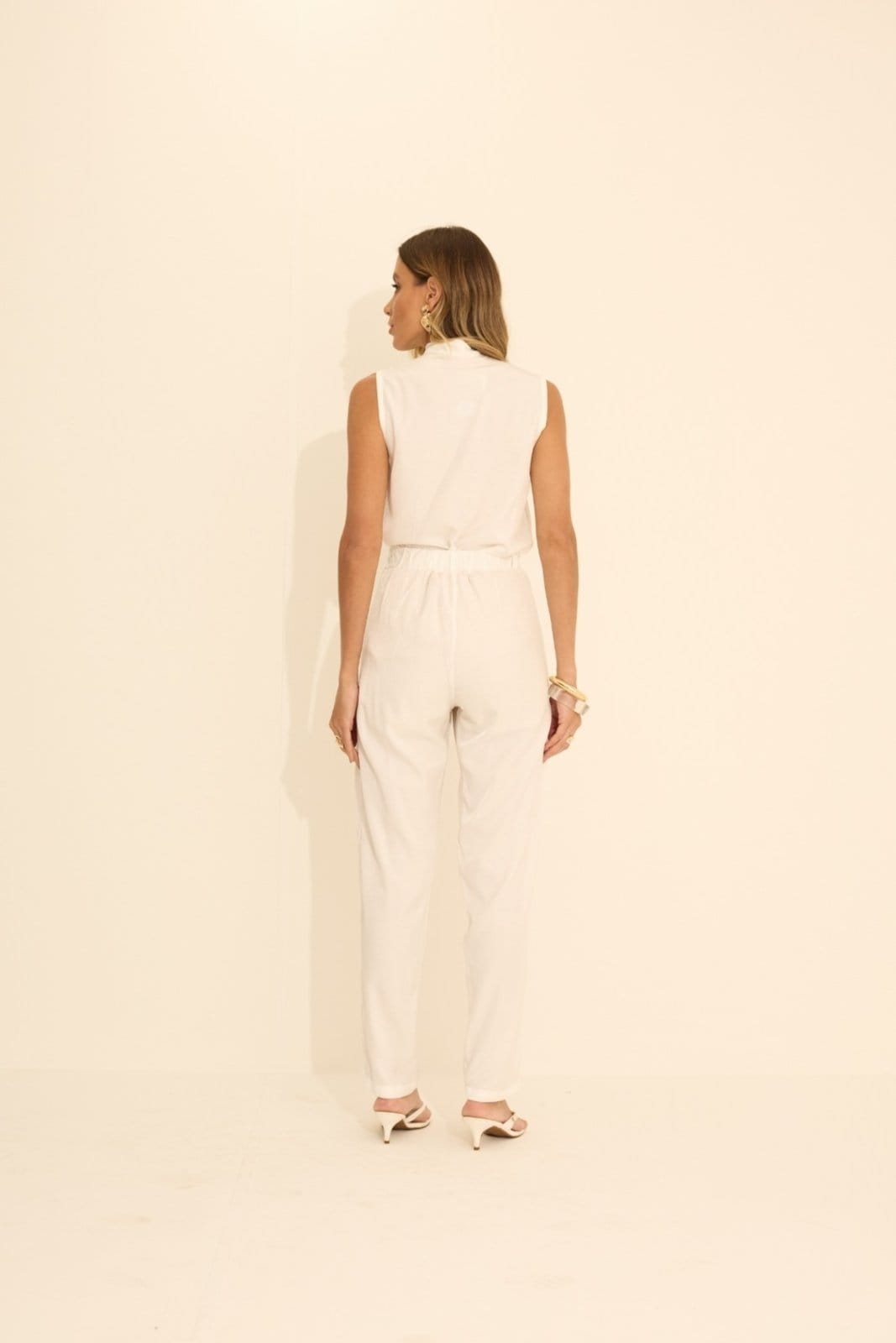 Vista 2 Calça Vanibele Crepe Off White Vanibele off-white white