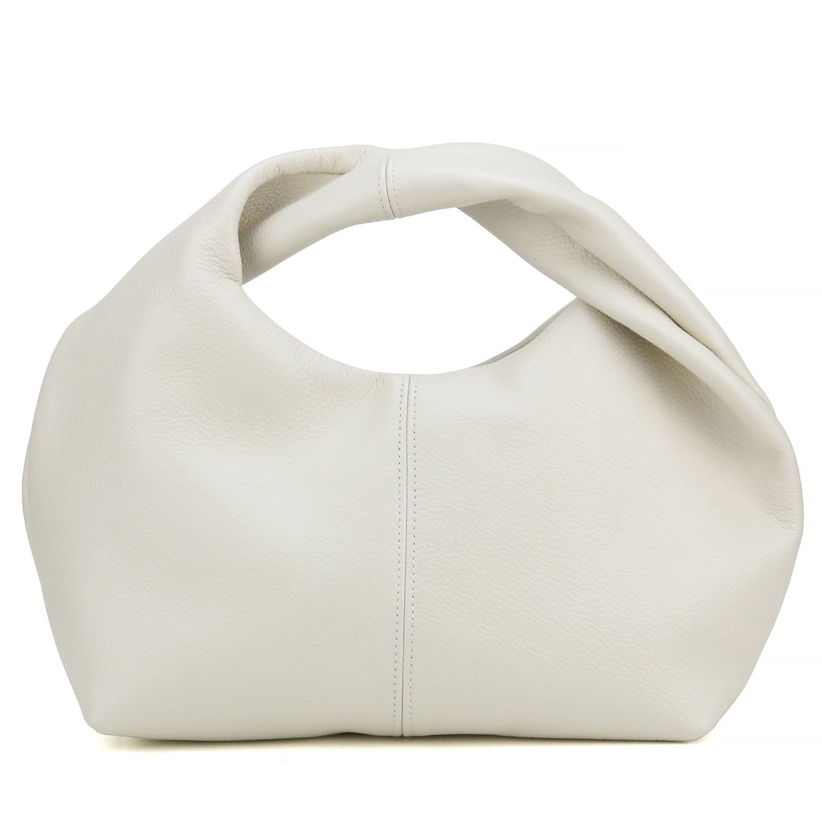 Vista 2 Bolsa de Couro Mr. Gutt Alça de Mão Off White Mr. Gutt bege/off-white white