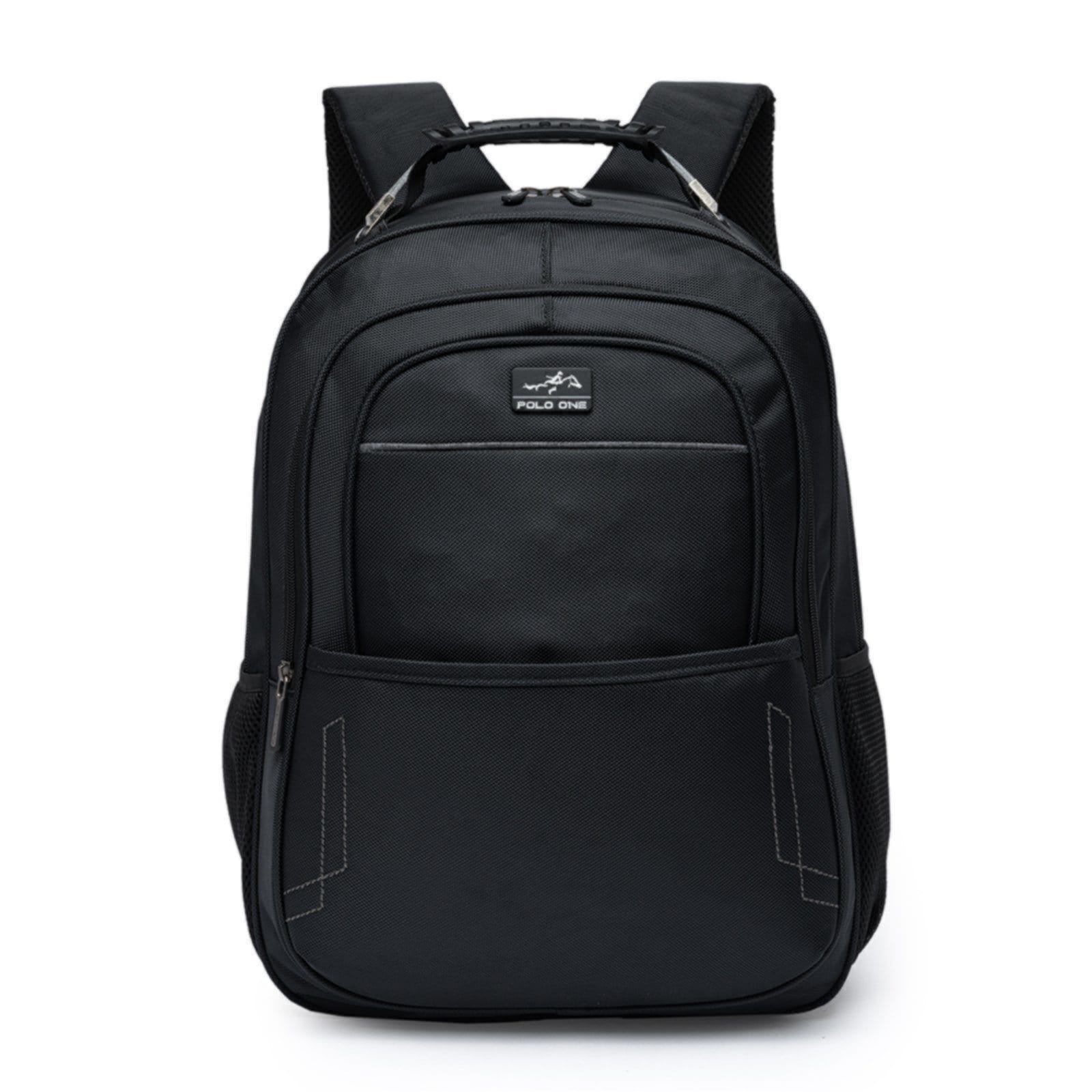 Vista principal Mochila Polo One Executiva Notebook Unissex Reforçada Trabalho Polo One preto