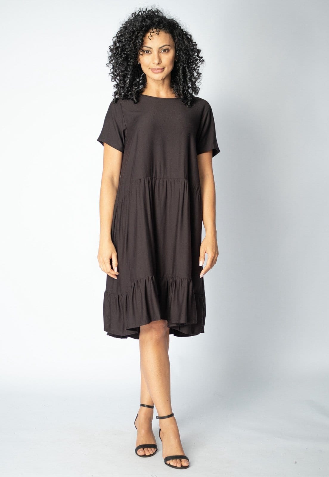 Vista 2 Vestido Curto Viscose Amazonia Vital Camadas Xororó Amazonia Vital preto