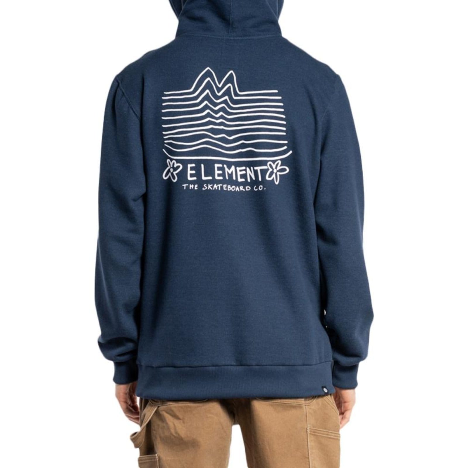 Vista 2 Moletom Element Canguru Joy Hoody WT23 Masculina Marinho Element azul marinho