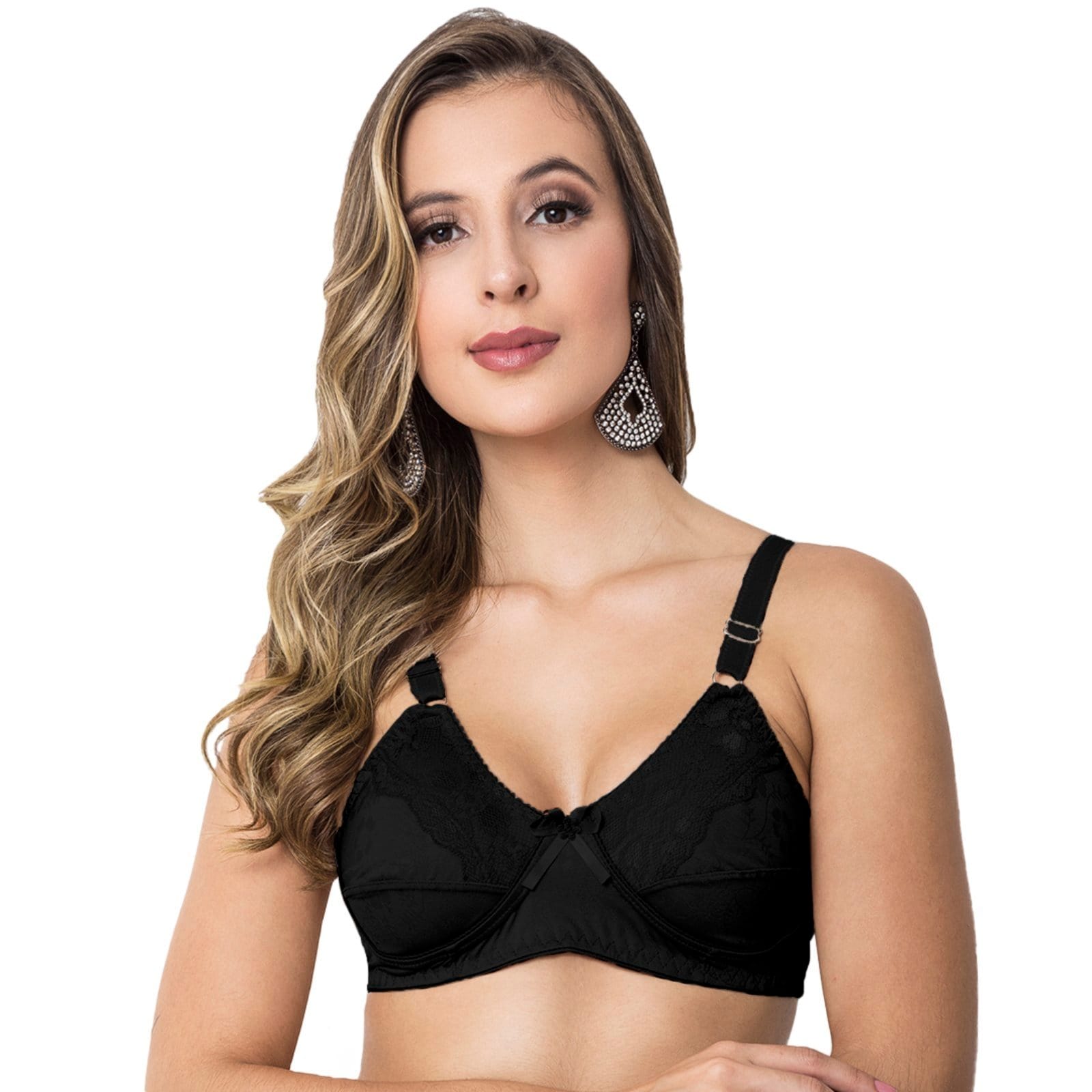 Sutiã Gabi Lingerie Sem Bojo Reforçado Rendado Microfibra Confortável Lingerie Básica
