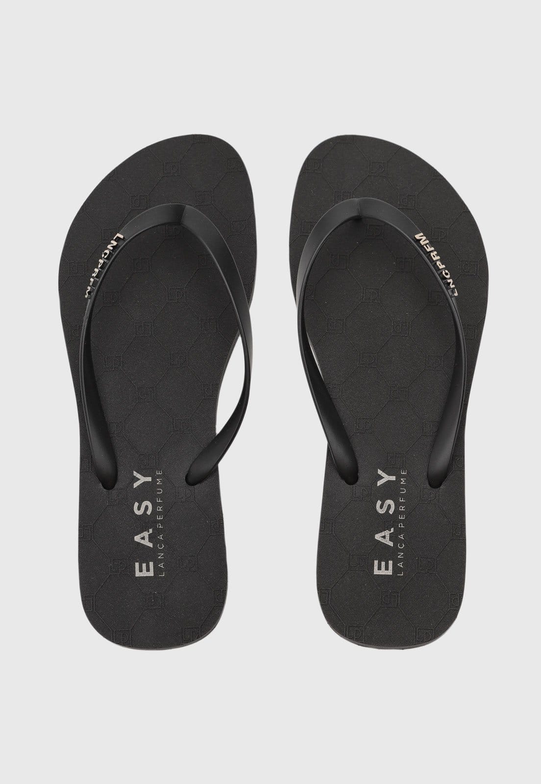 Vista principal Chinelo Feminino Lança Perfume Tiras Logo Lança Perfume preto