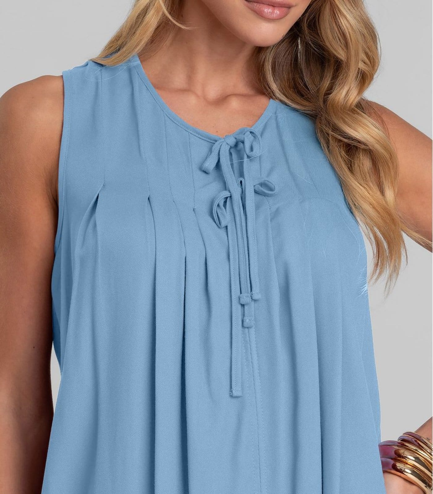 Vista 2 Vestido Feminino Curto Dianna Dianna azul