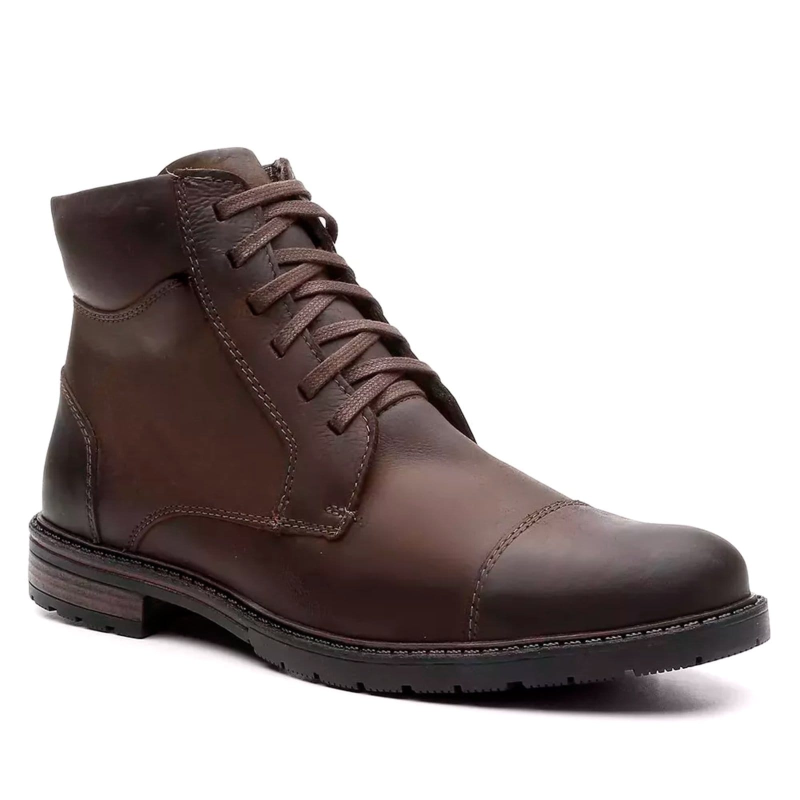 Bota Coturno Masculino Casual em Couro Vittal