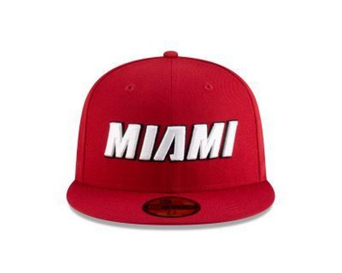 Vista 2 Boné New Era 59FIFTY Miami Heat NBA new era vermelho