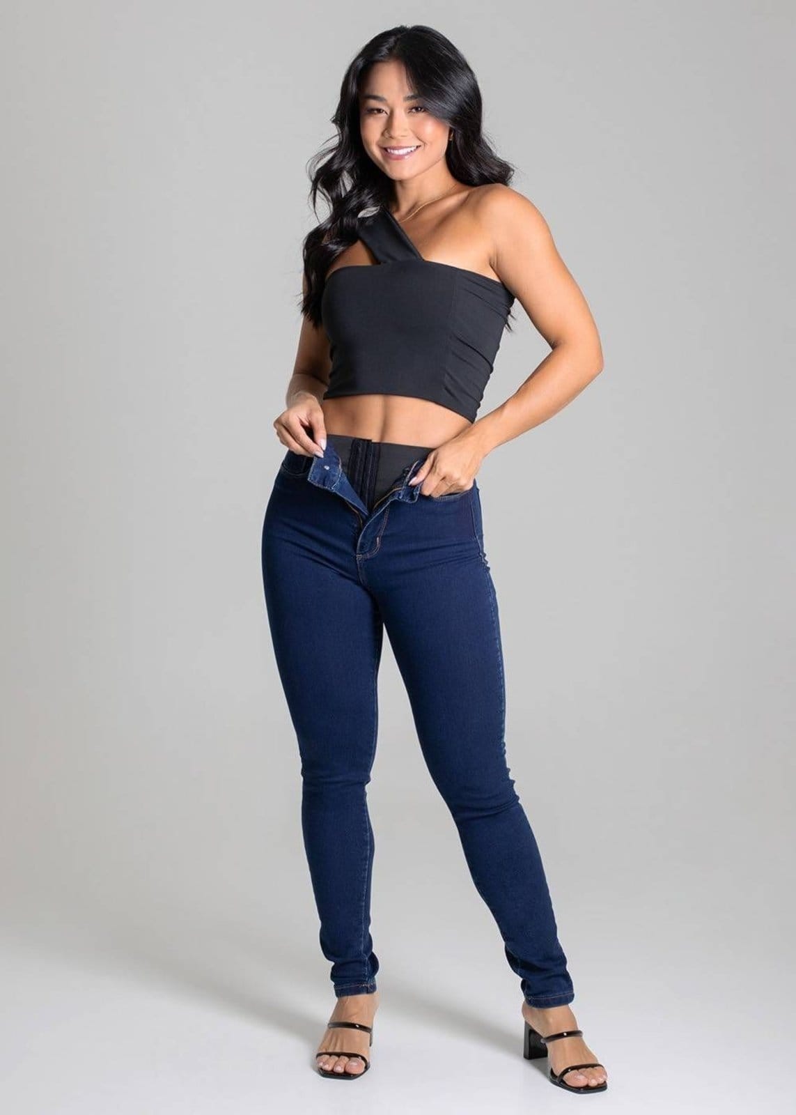 Vista 2 Calça Jeans Sawary Super Lipo - 279381 Sawary azul