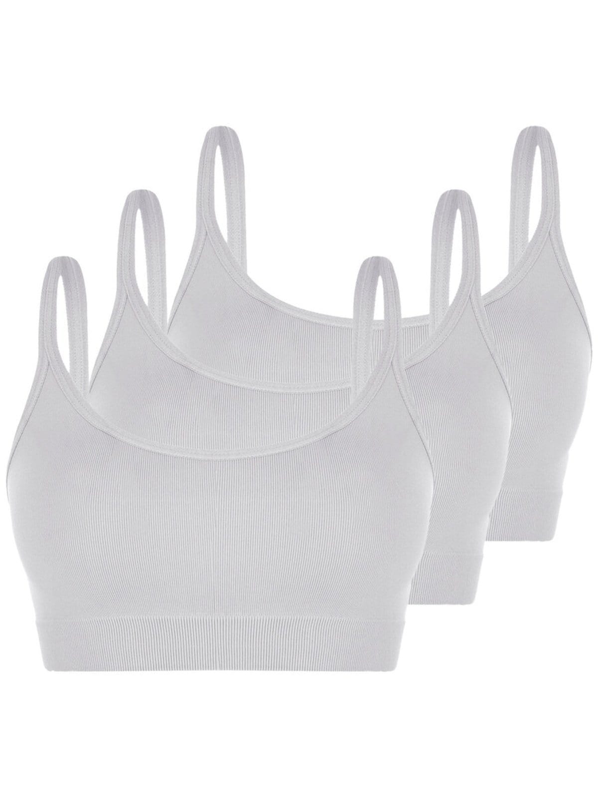 Vista principal Kit com 3 Tops sem Aro e sem Bojo Loba 4 Lupo bege