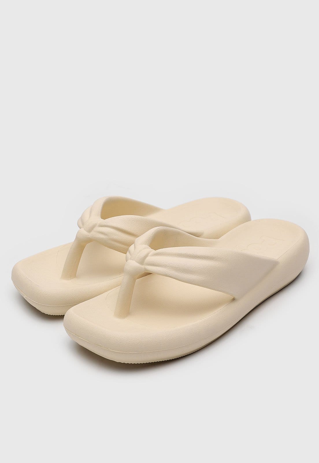 Vista 2 Chinelo Dedo Feminino Usaflex Tira Nó Usaflex bege