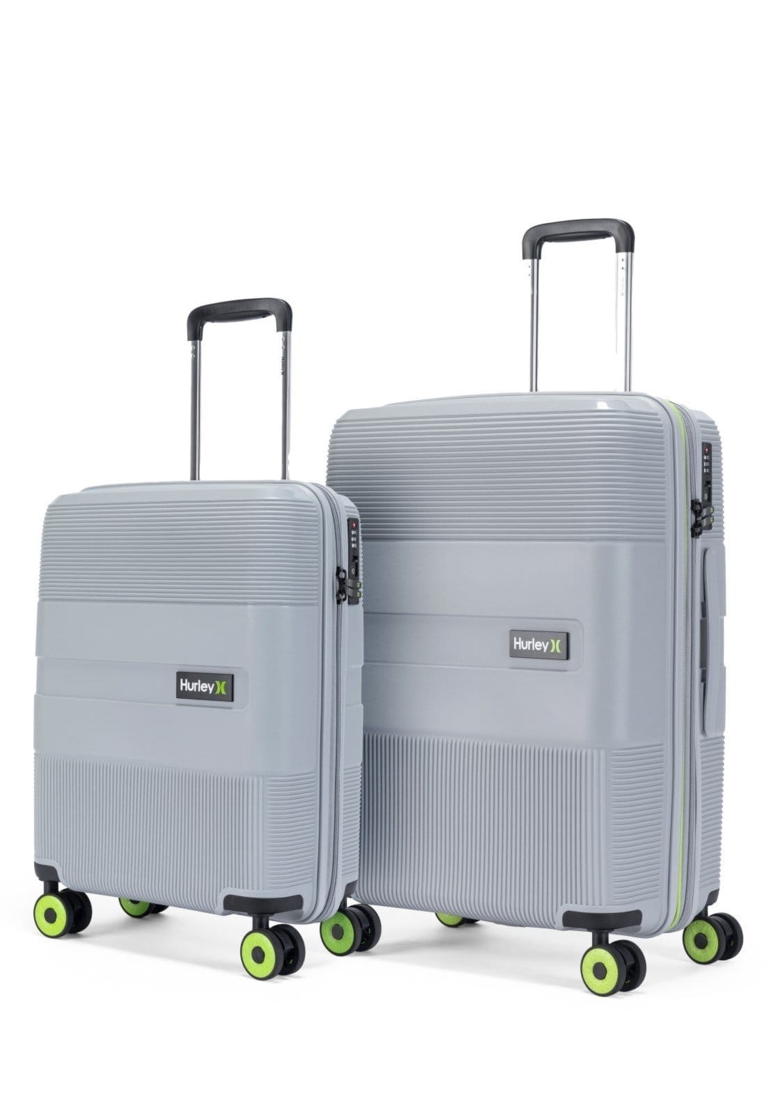 Kit 2 Malas De Viagem ABS Rígido Hurley Rodinhas 360° com Cadeado TSA Resistente Masculino