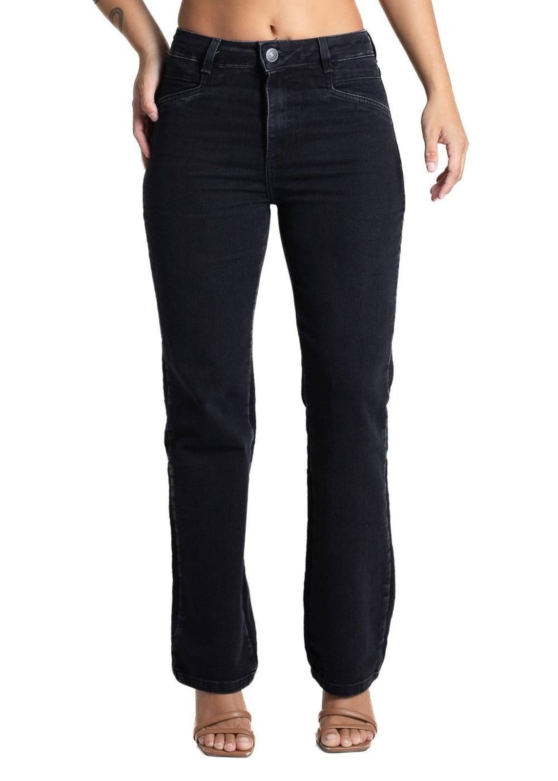 Vista principal Calça Jeans Sawary Reta - 282114 Sawary preto