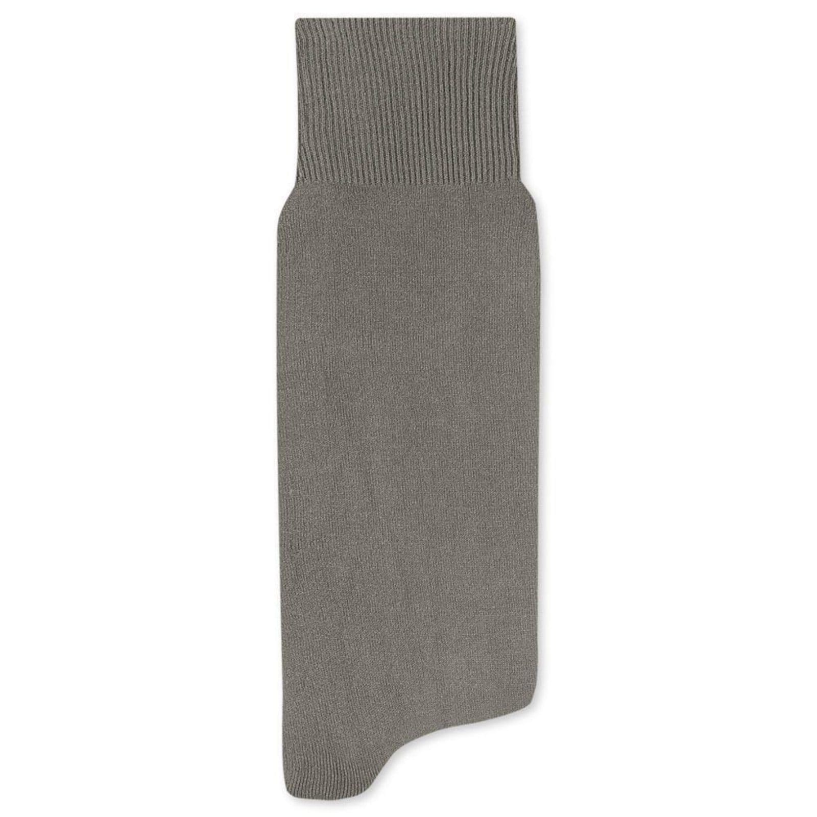 Meia Social Cano Longo Mash Masculina Lisa Poliamida Punho Caqui