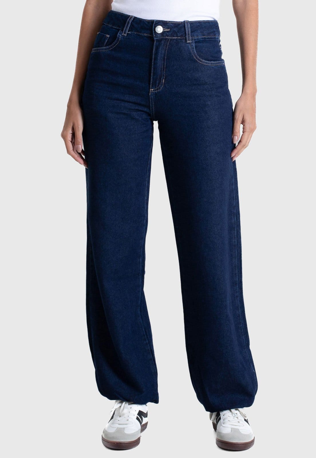 Vista principal Calça Feminina Sawary Jogger Sawary azul marinho