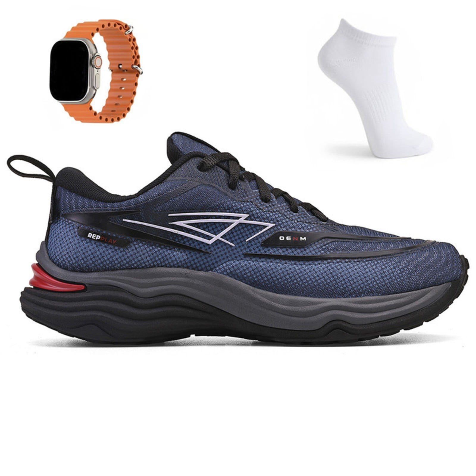 Kit Tênis Masculino Academia Repplay + Meia e Relogio